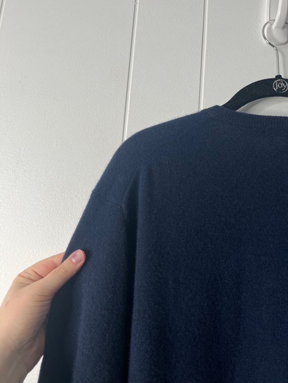 Peter Millar Navy Blue V-Neck 100% Cashmere Sweater Men's L - Picture 5 of 8